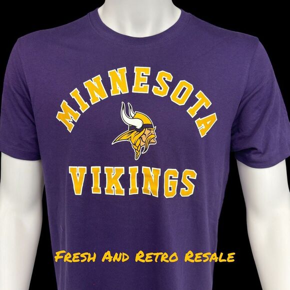 Minnesota Vikings NFL T shirt purple Large brand 47 apparel slip on Soft new - Picture 2 of 7
